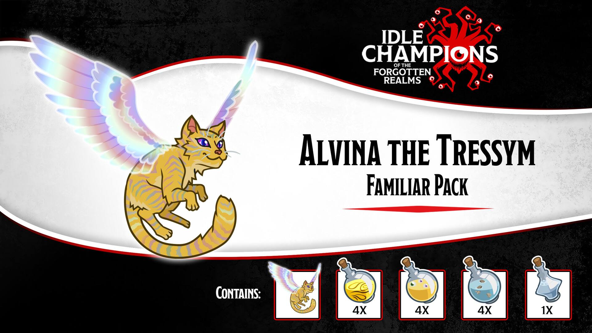 Alvina the Tressym Familiar Pack