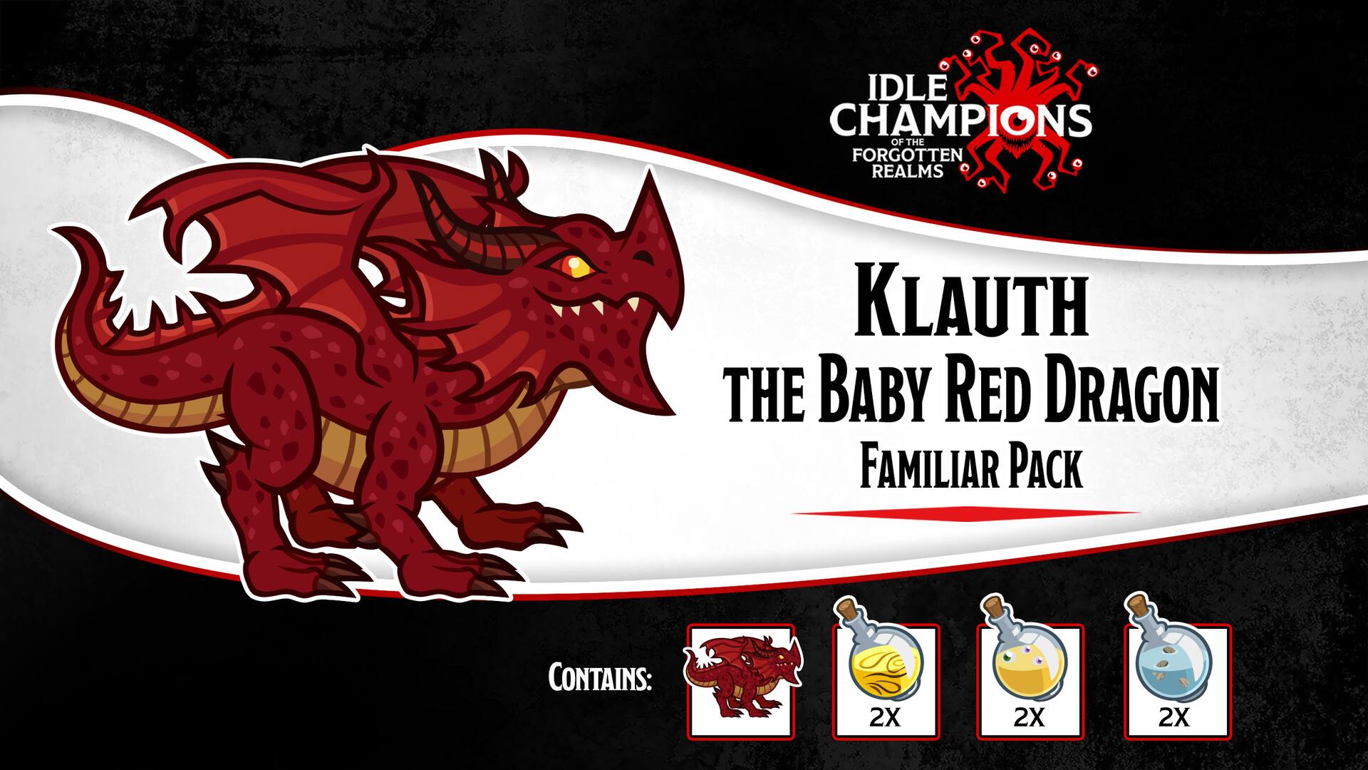 Klauth the Baby Red Dragon Familiar Pack