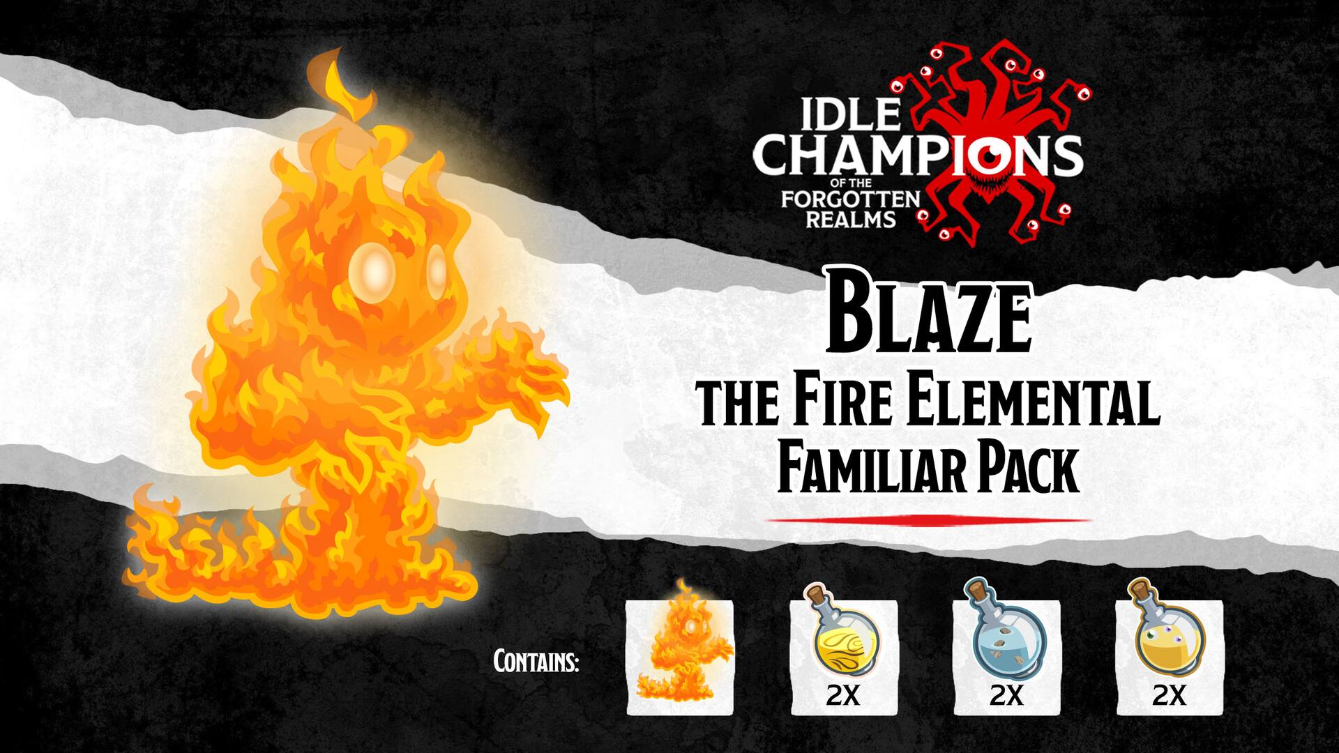 Blaze the Fire Elemental Familiar Pack