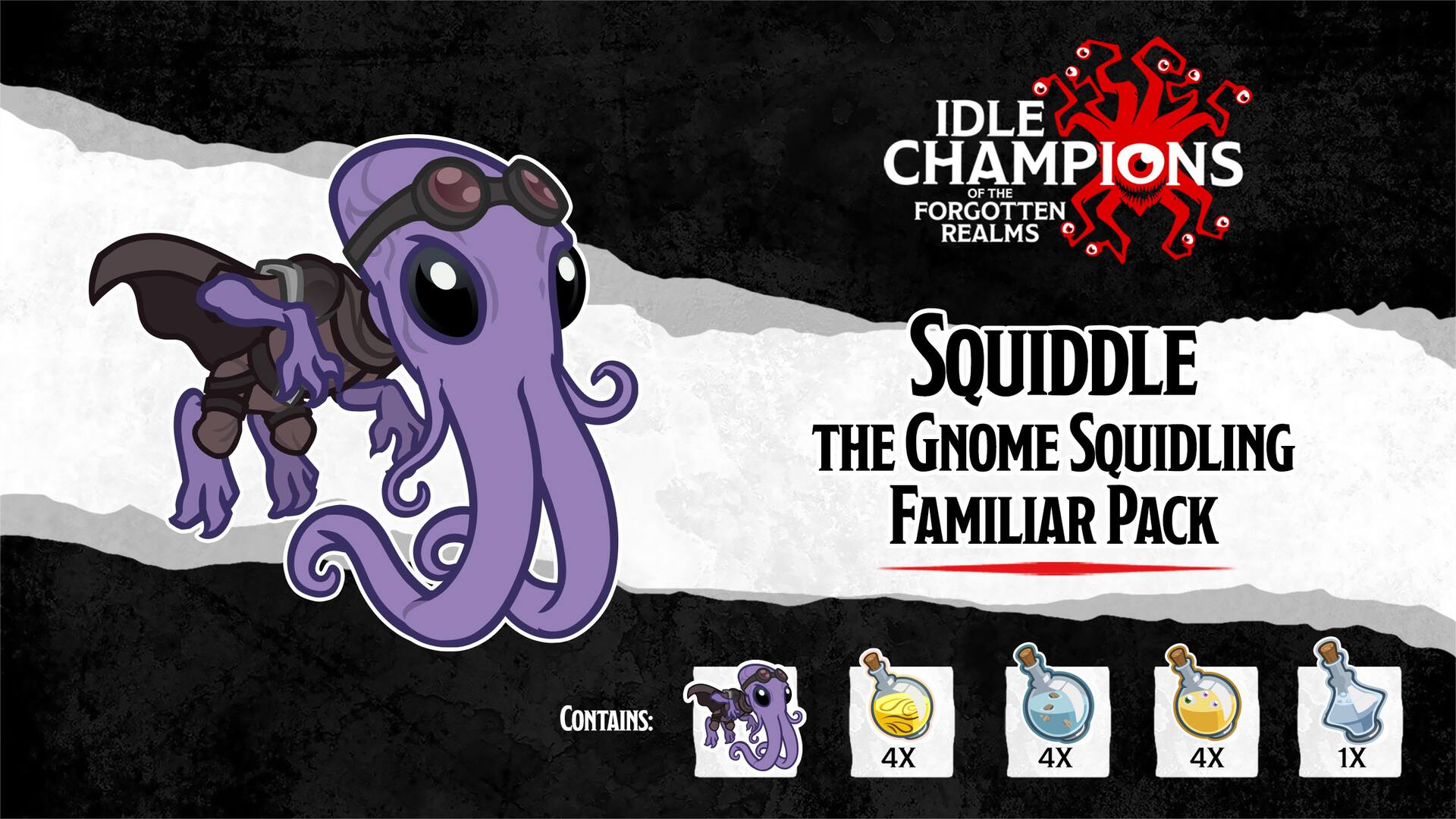 Squiddle the Gnome Squidling Familiar Pack