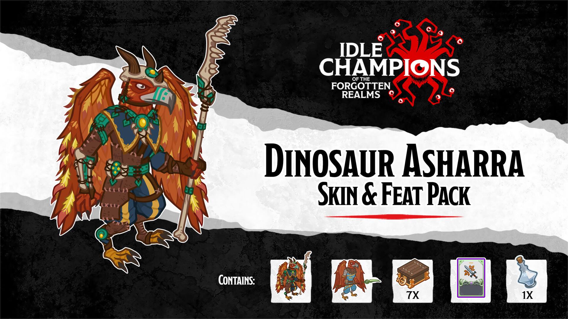 Dino Rider Asharra Skin & Feat Pack