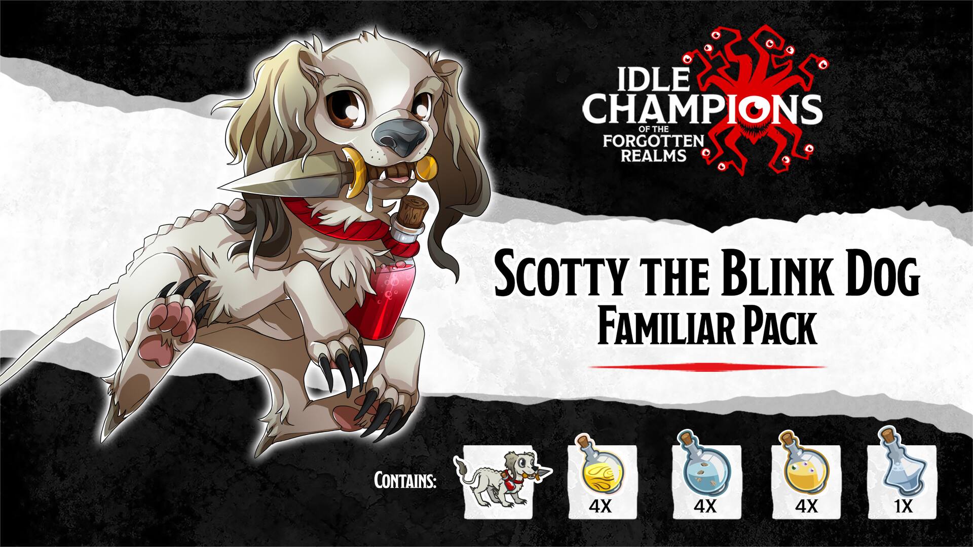Scotty the Blink Dog Familiar Pack
