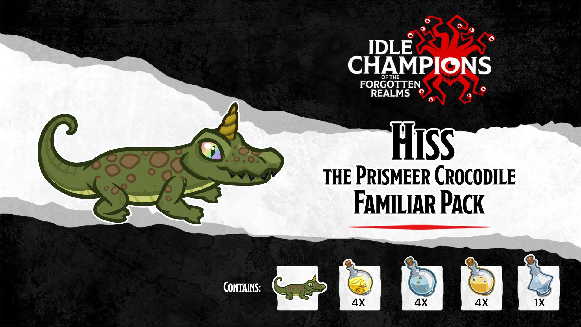 Hiss the Prismeer Crocodile Familiar Pack