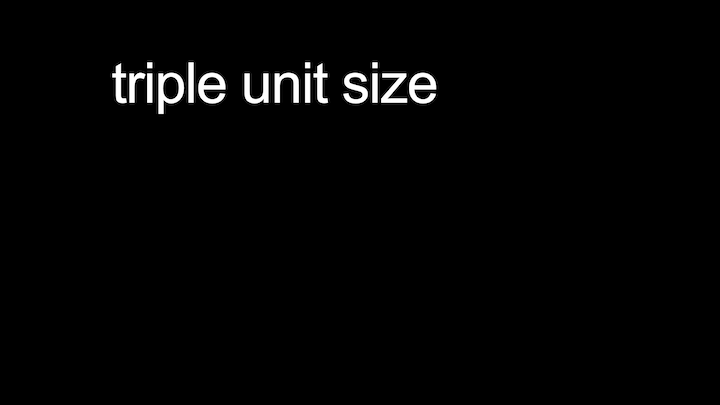 Triple Unit Size