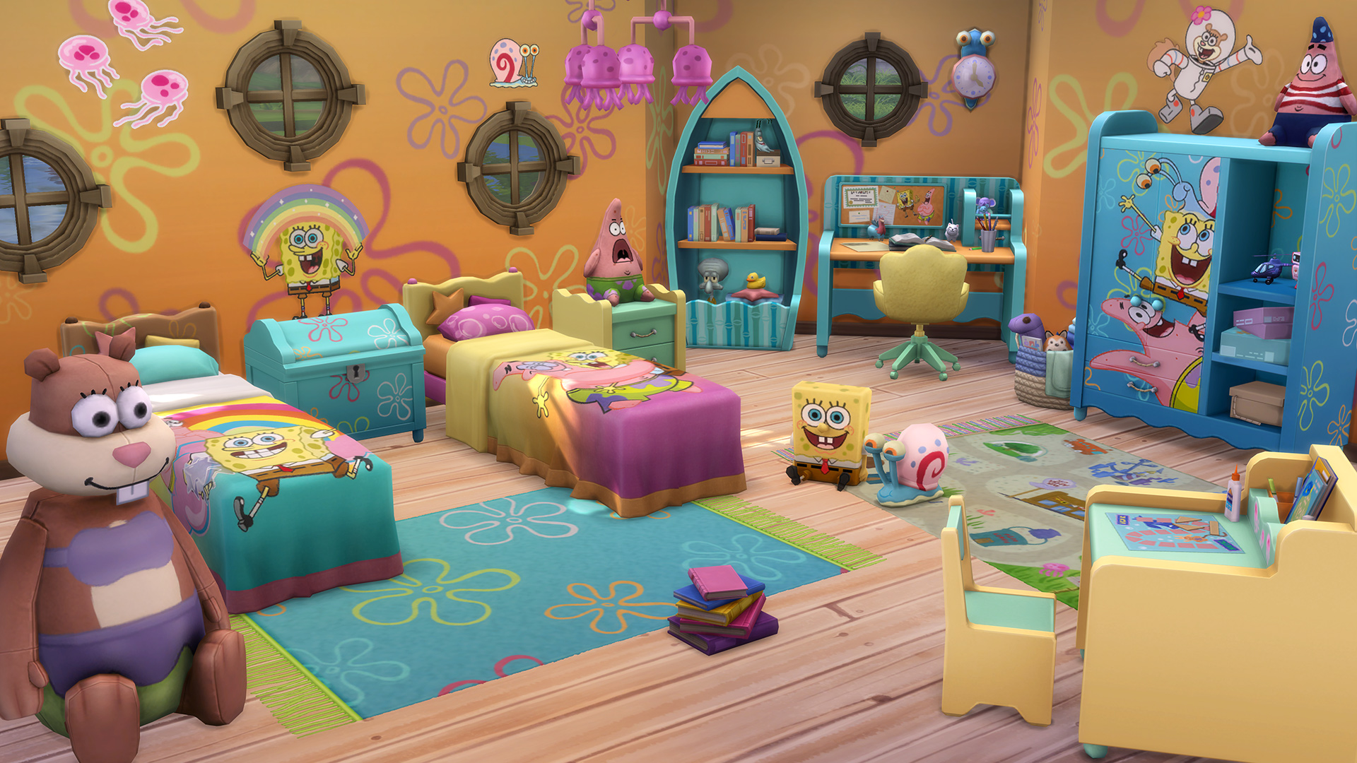 Los Sims™ 4 Cuarto Infantil de Bob Esponja - Kit - Epic Games Store, image size:1920x1080