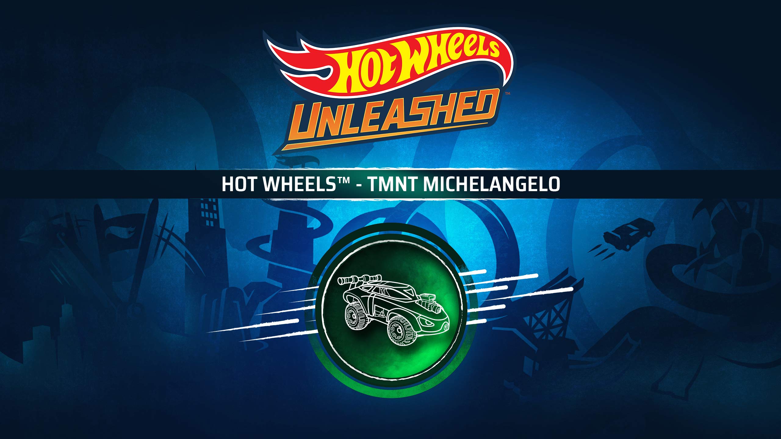 Carrinho Hot Wheels - Tartarugas Ninja - Michelangelo - Midnight