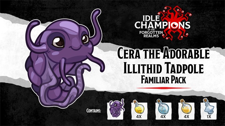 Cera the Adorable Illithid Tadpole Familiar Pack