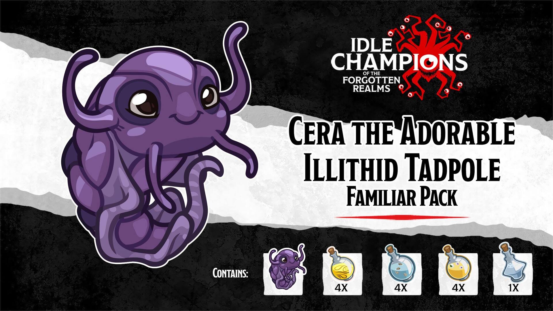 Cera the Adorable Illithid Tadpole Familiar Pack