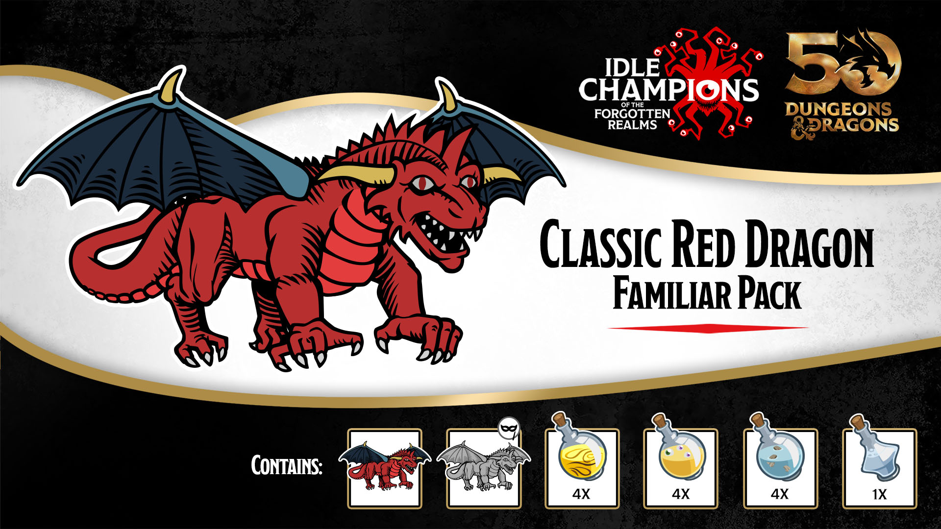 Classic Red Dragon Familiar Pack