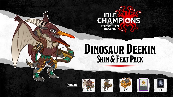 Dinosaur Deekin Skin & Feat Pack
