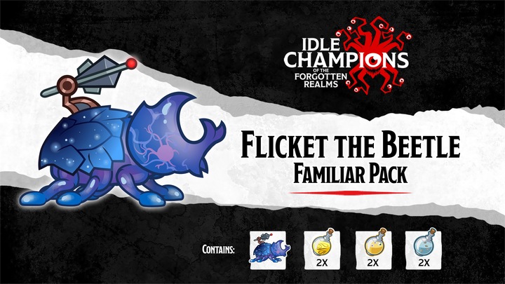 Flicket the Beetle Familiar Pack