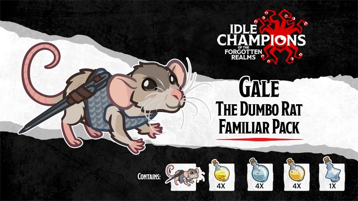 Gale the Dumbo Rat Familiar Pack