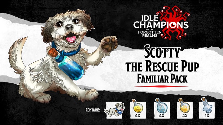 Scotty the Rescue Pup Familiar Pack
