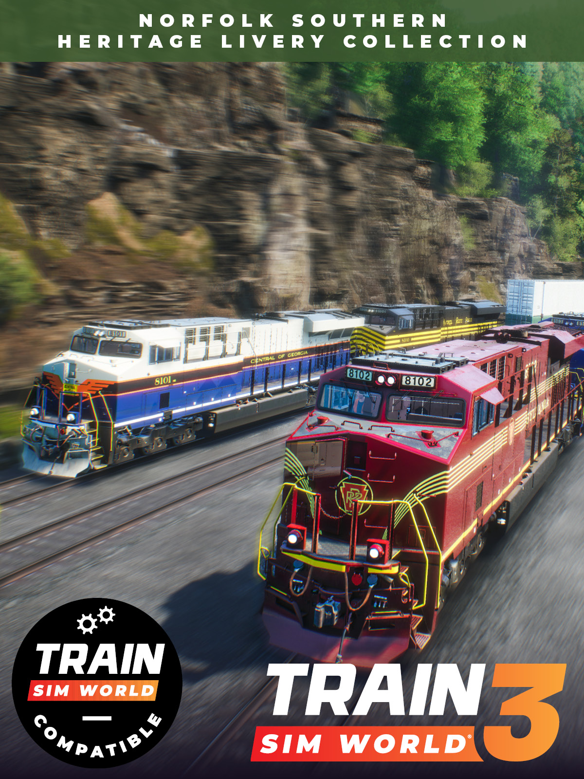 Train Sim World® 4 Compatible: Norfolk Southern Heritage Livery Collection - OfferImageTall