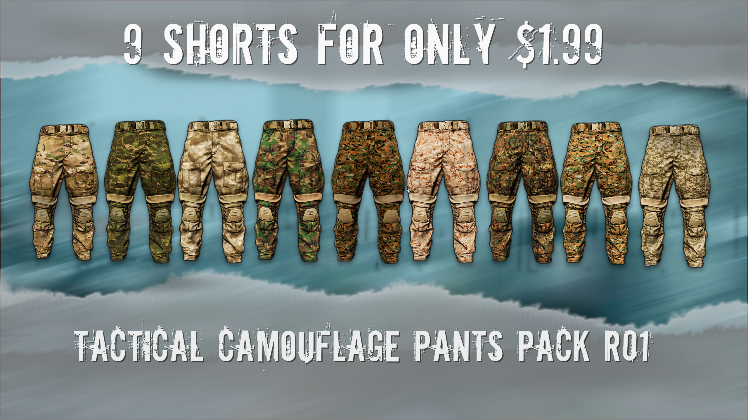 9 Pack Tactical Camo Pants - OfferImageWide