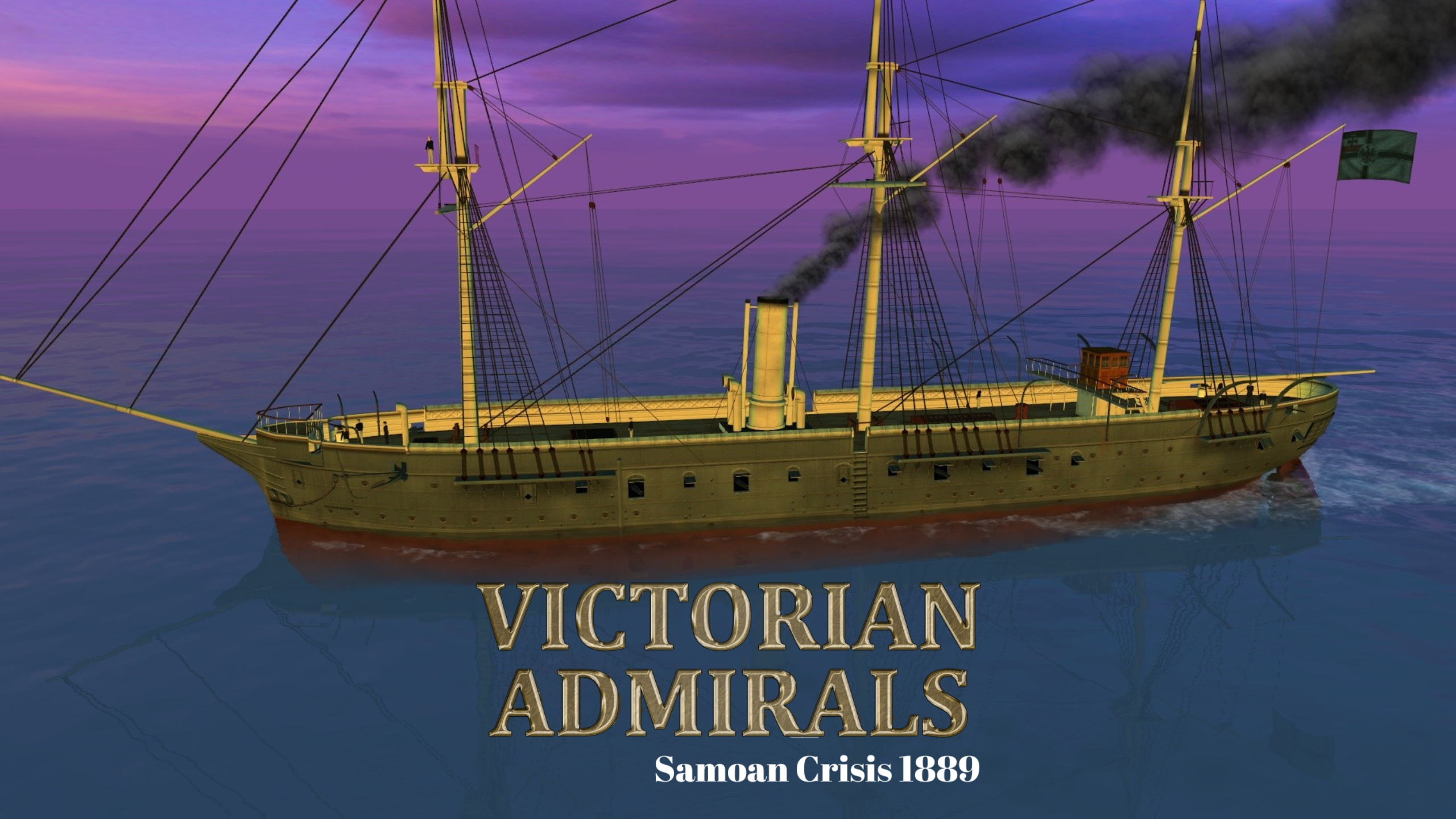 victorian admirals samoan crisis 1889 vertical card thumbnail