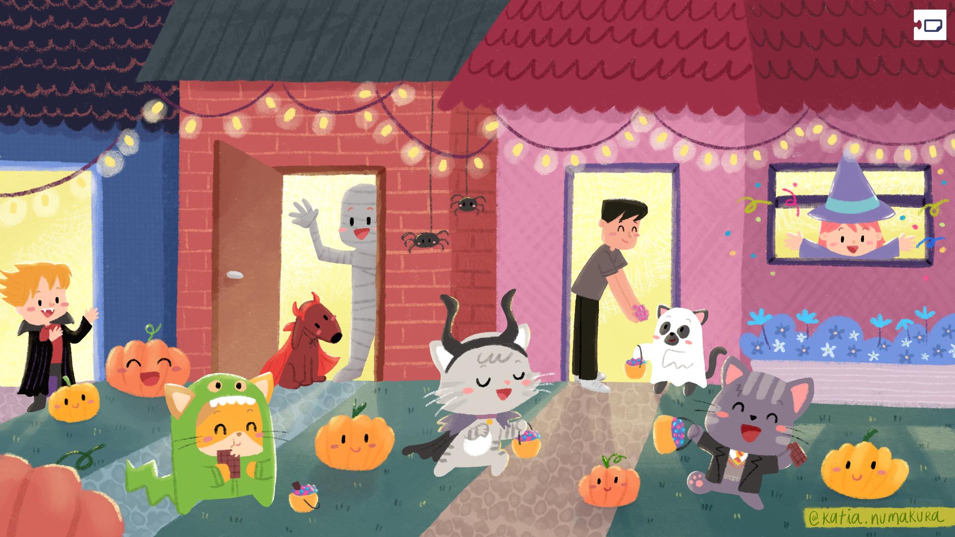 Buddy and Friends on Halloween-galdl