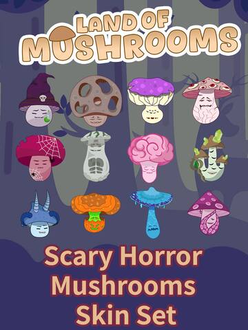 Scary Horror Mushrooms - Skin Set - Land of Mushrooms