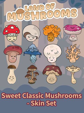 Sweet Classic Mushrooms - Skin Set - Land of Mushrooms