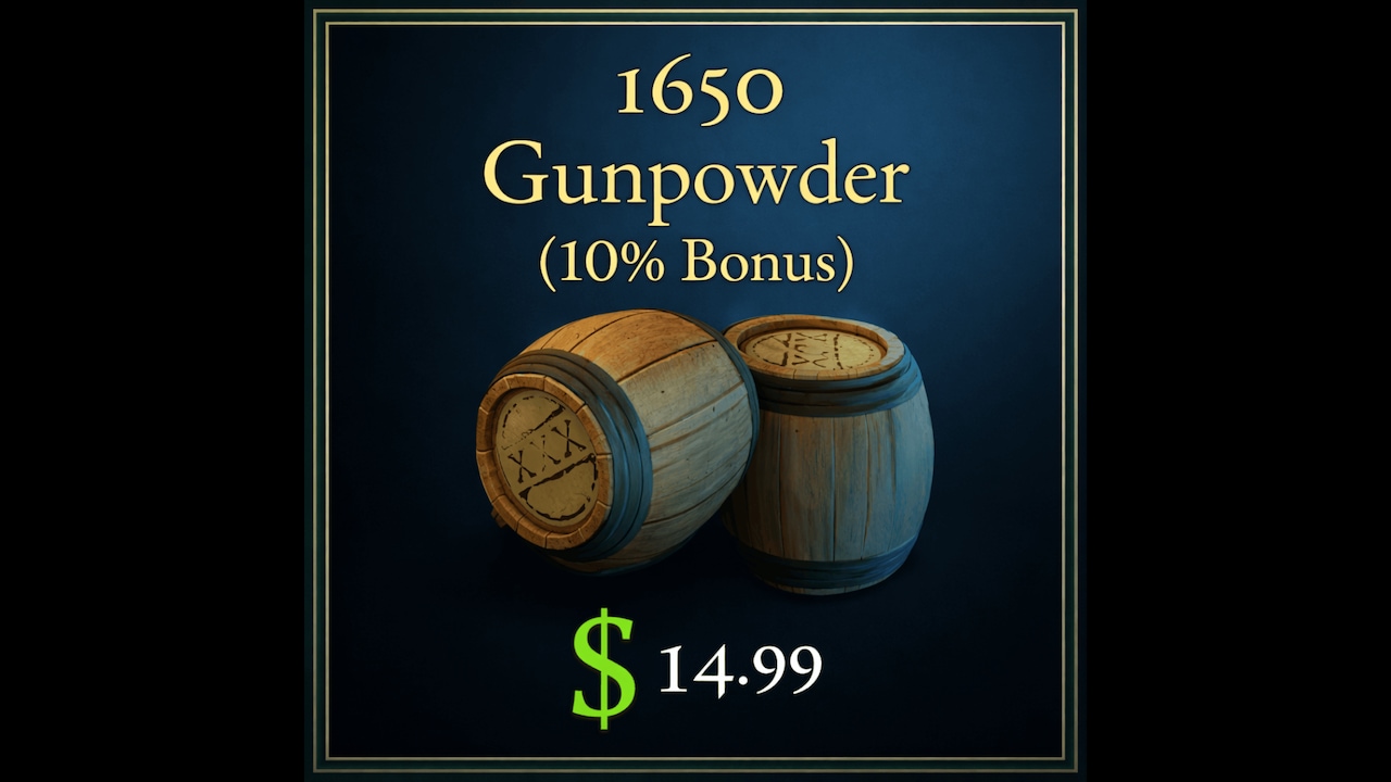 1650 Gunpowder (10% Bonus)