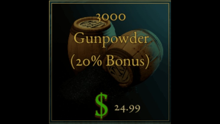 3000 Gunpowder (20% Bonus)