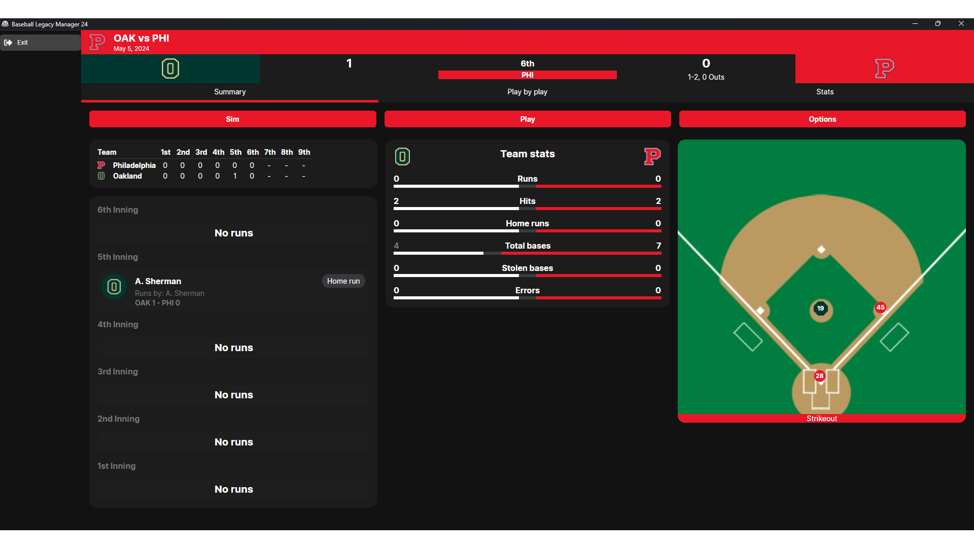 Baseball Legacy Manager 24-6tbox