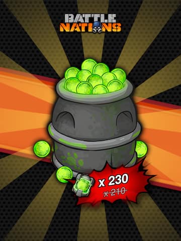 Download Battle Nations Barrel of Nanopods Offer