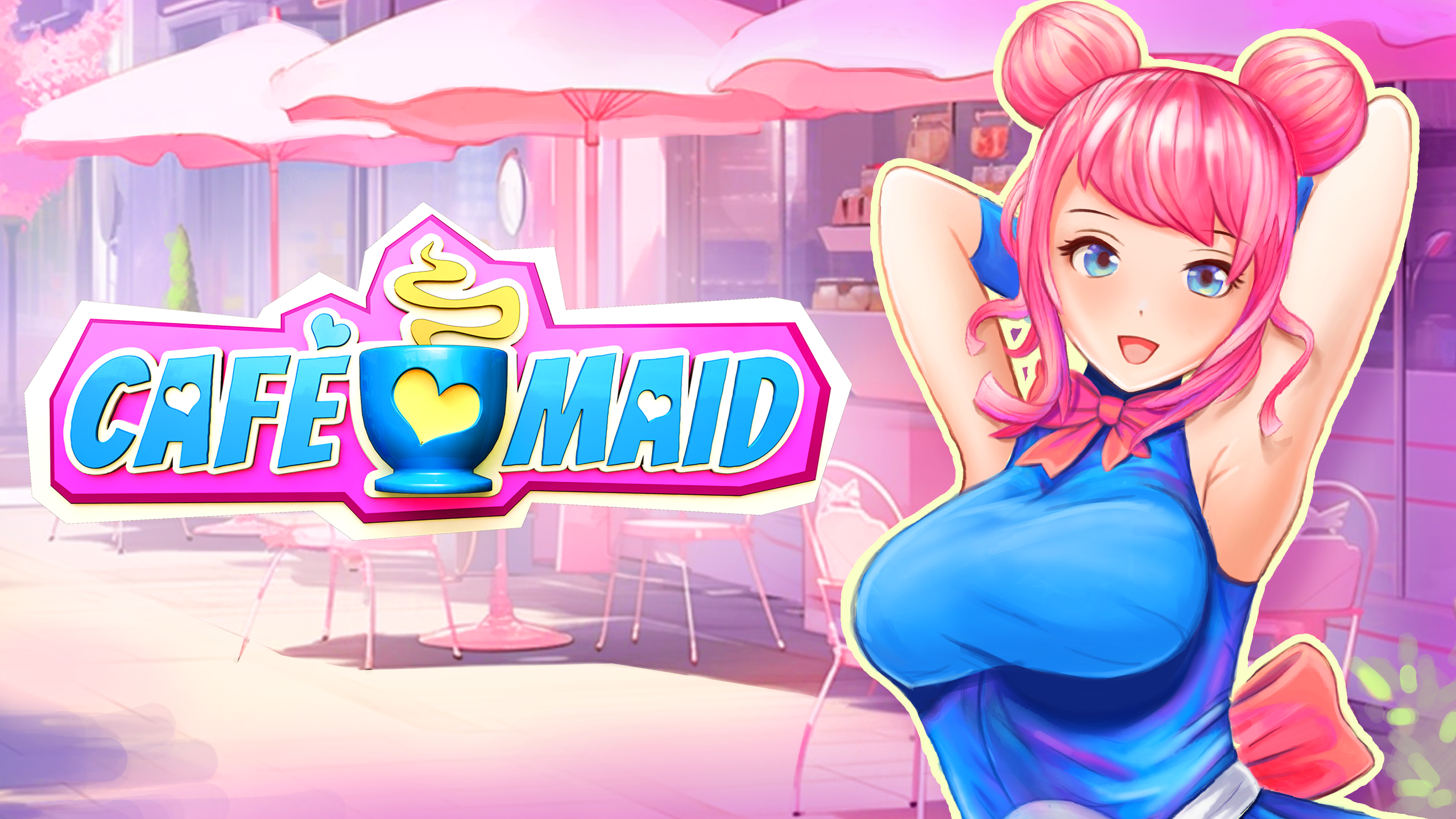 cafe maid - cute anime girls vertical card thumbnail