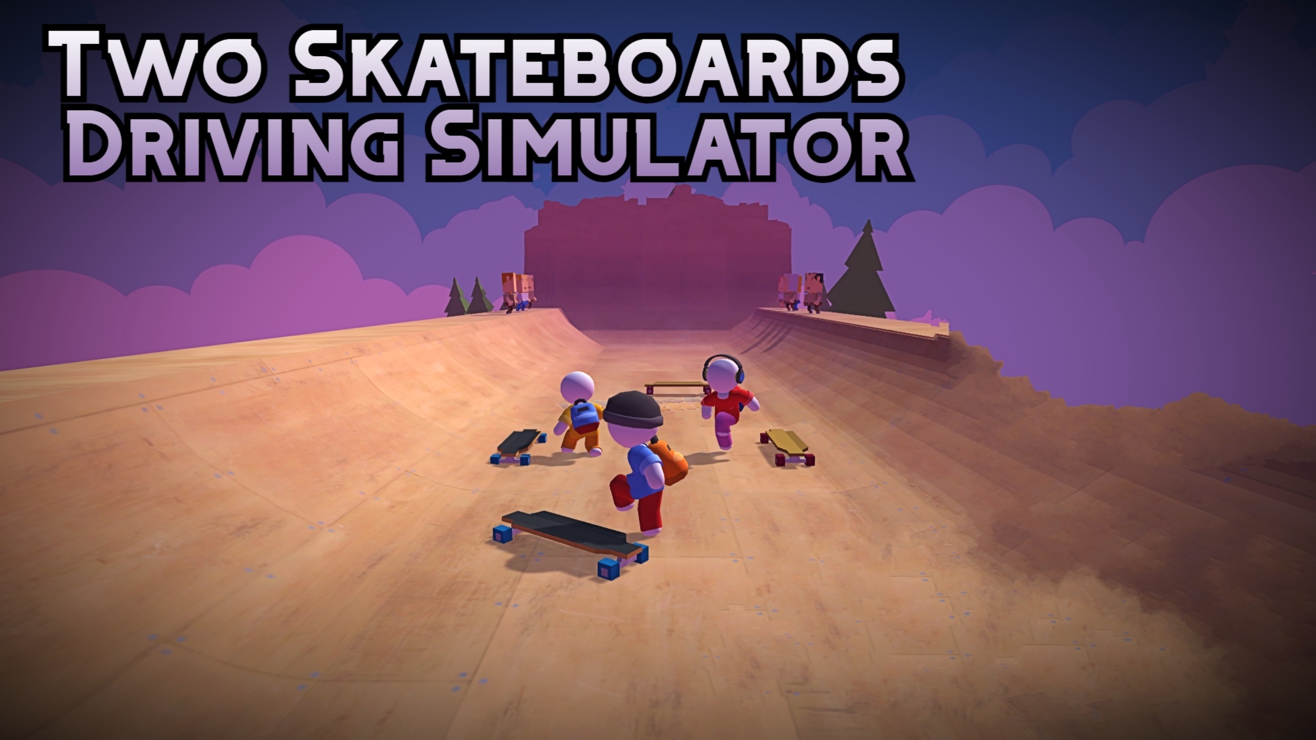 two skateboards driving simulator vertical card thumbnail