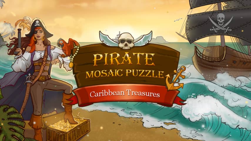 pirate mosaic puzzle. caribbean treasures thumbnail