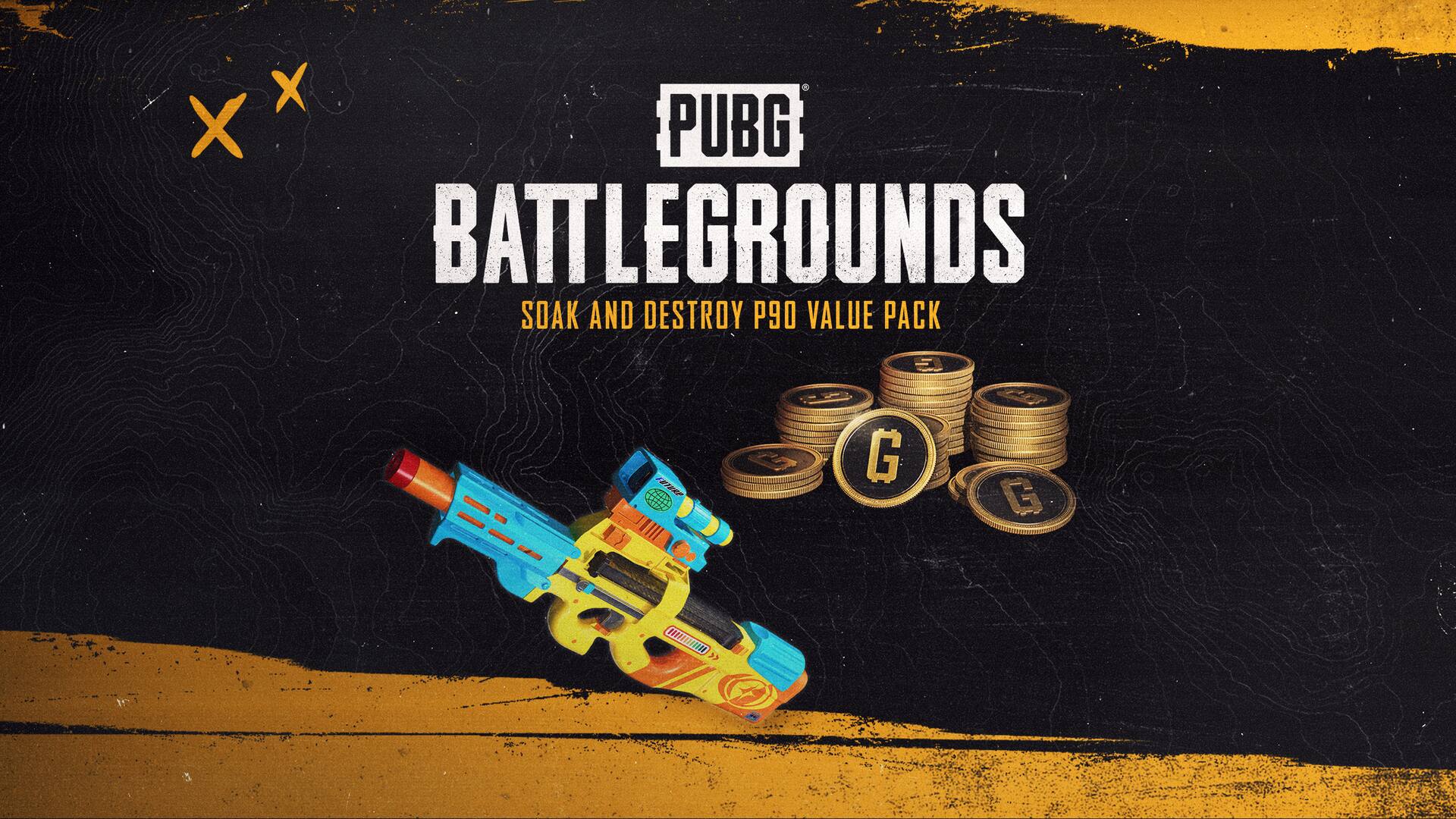 (Expired) PUBG - SOAK AND DESTROY P90 VALUE PACK (1,050 G-Coin)