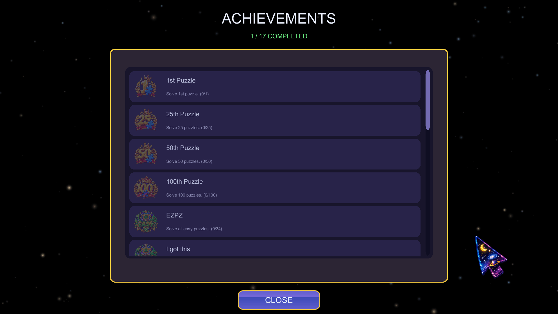 Cosmic Puzzles screenshot