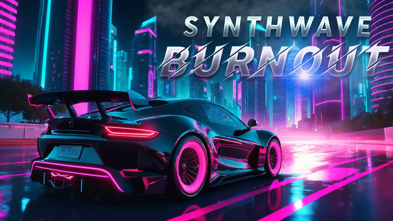 Synthwave Burnout PC gameplay screenshot 1 of 2