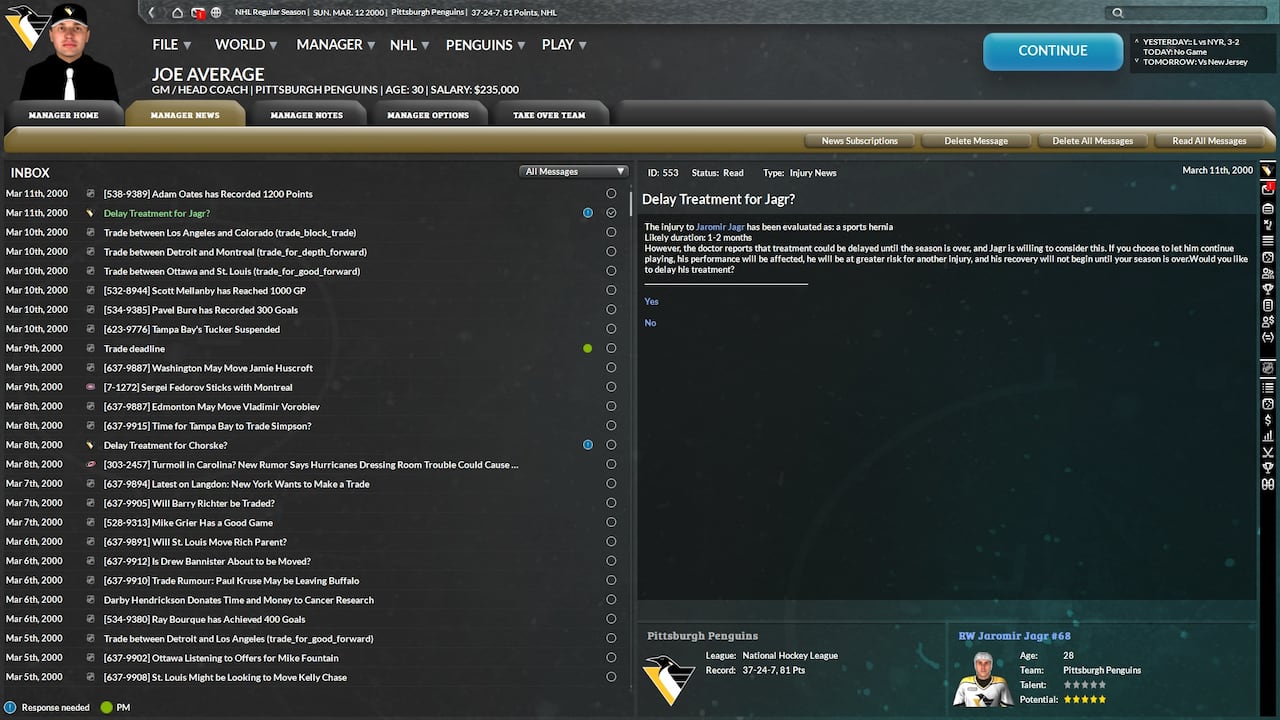 Franchise Hockey Manager 9-1kjny