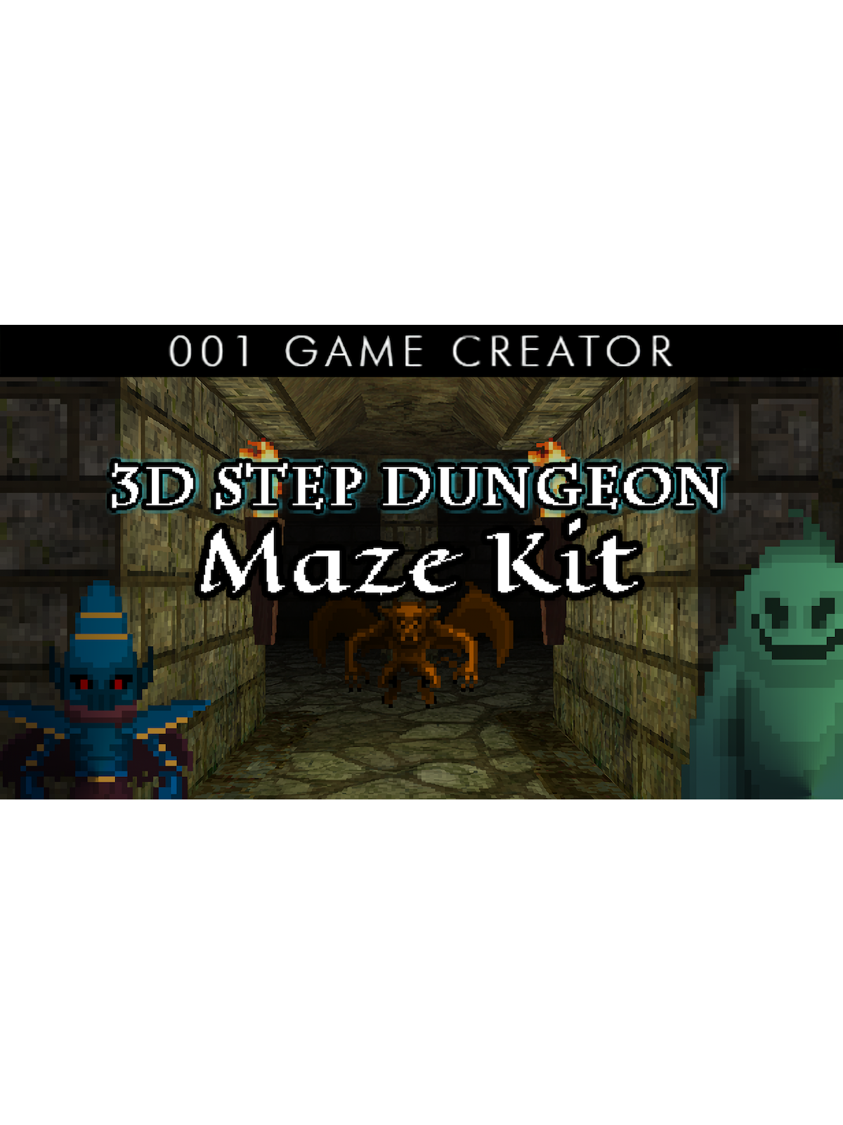 001 Game Creator - 3D Step Dungeon Maze Kit
