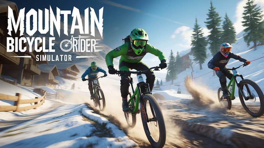 mountain bicycle rider simulator vertical card thumbnail