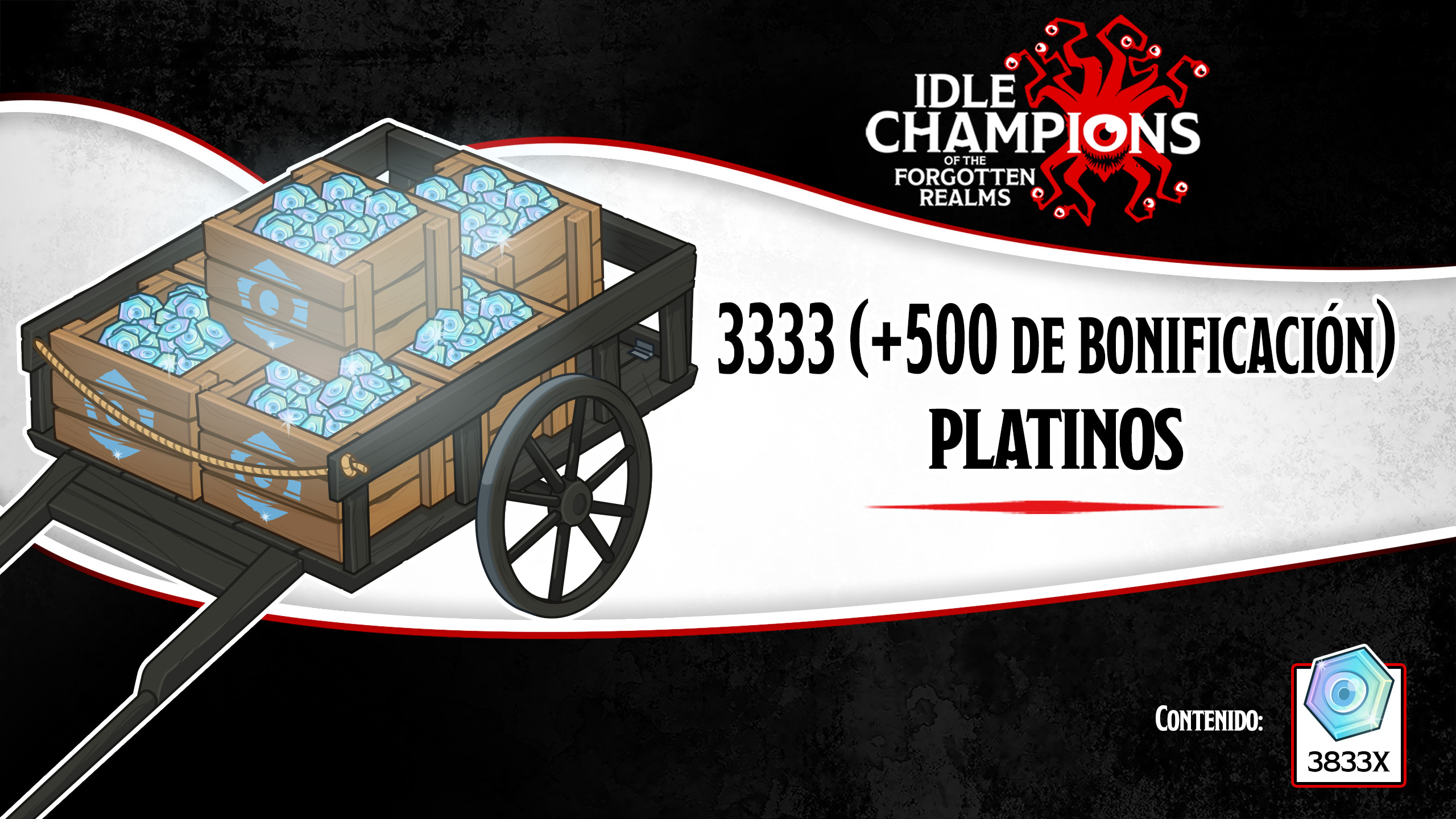 Idle Champions of the Forgotten Realms 3,333 (+500 Bonus) Platinum Offer