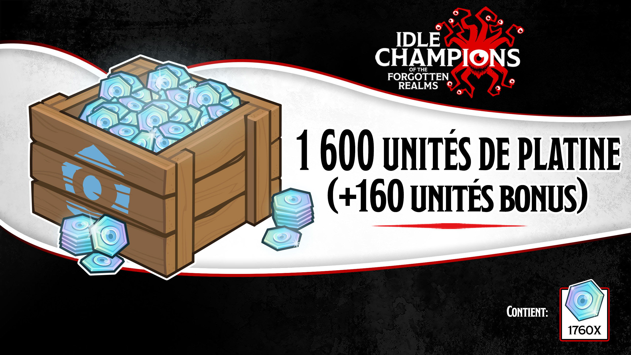 Idle Champions of the Forgotten Realms 1,600 (+160 Bonus) Platinum Offer