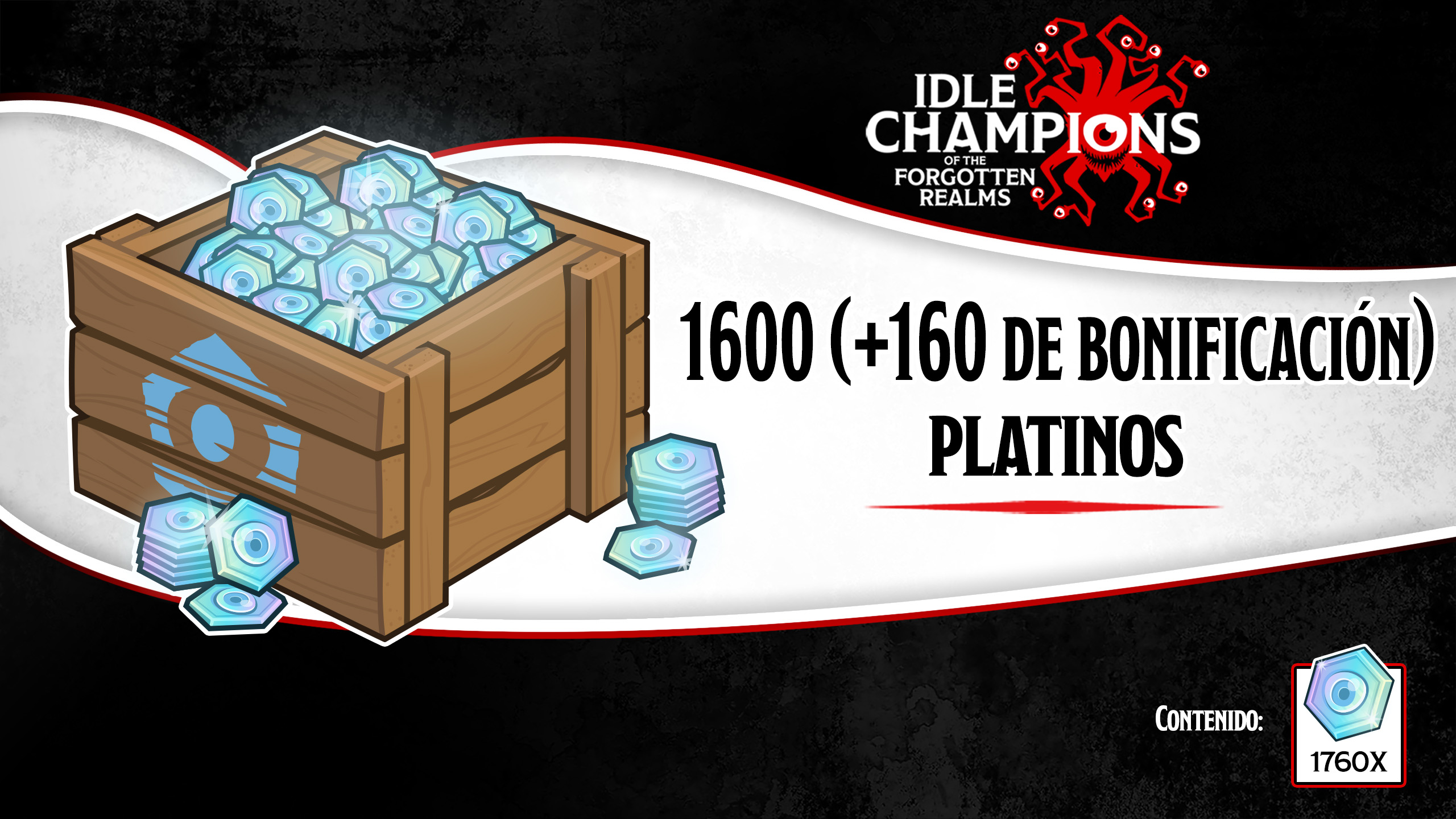 Idle Champions of the Forgotten Realms 1,600 (+160 Bonus) Platinum Offer