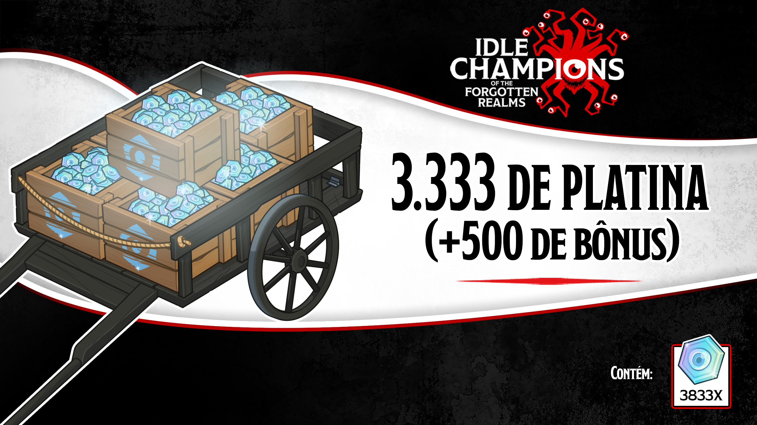 Idle Champions of the Forgotten Realms 3,333 (+500 Bonus) Platinum Offer
