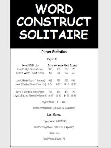 Word Construct Solitaire