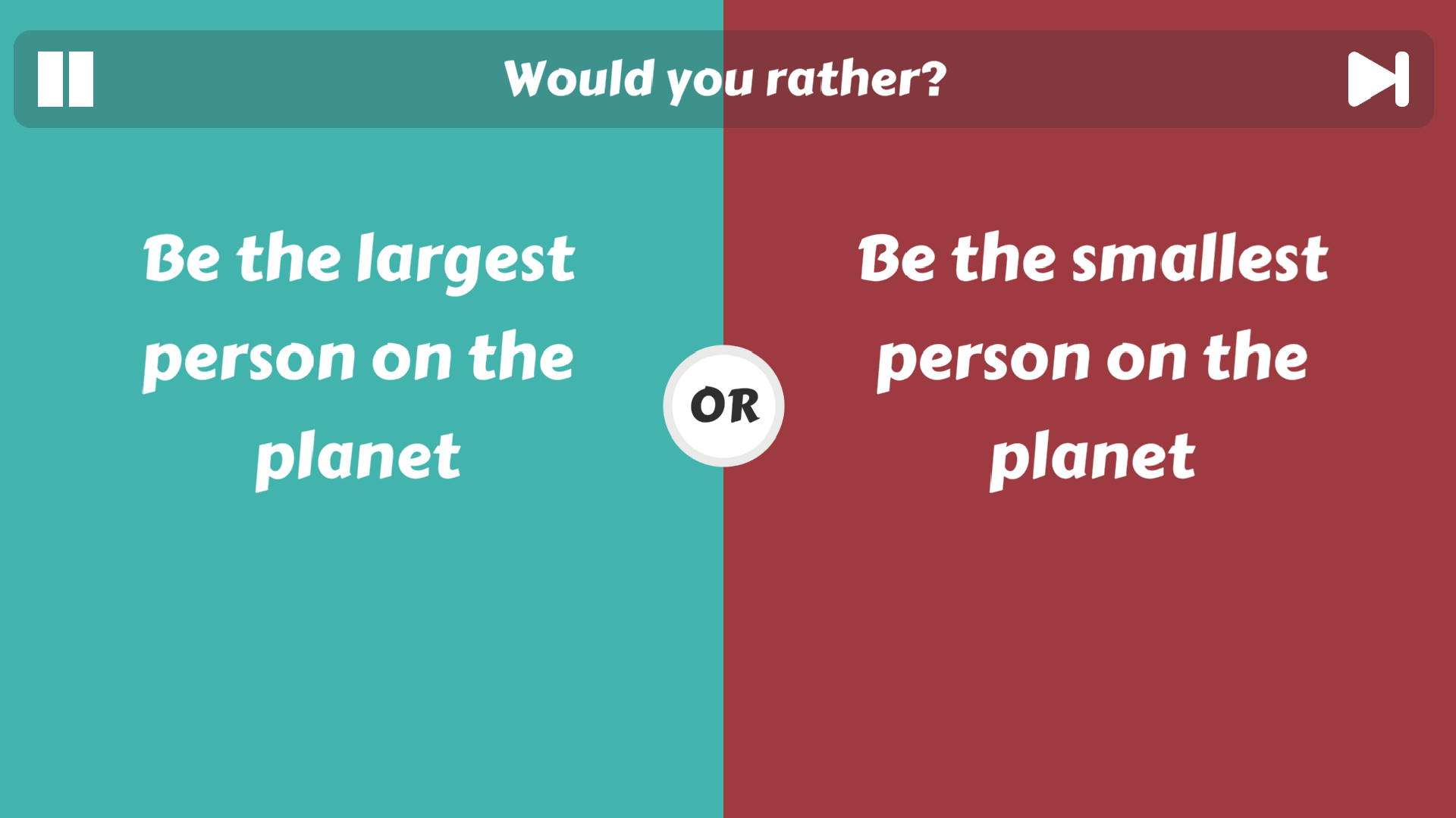 Choice Clash: What Would you Rather-nh3sm