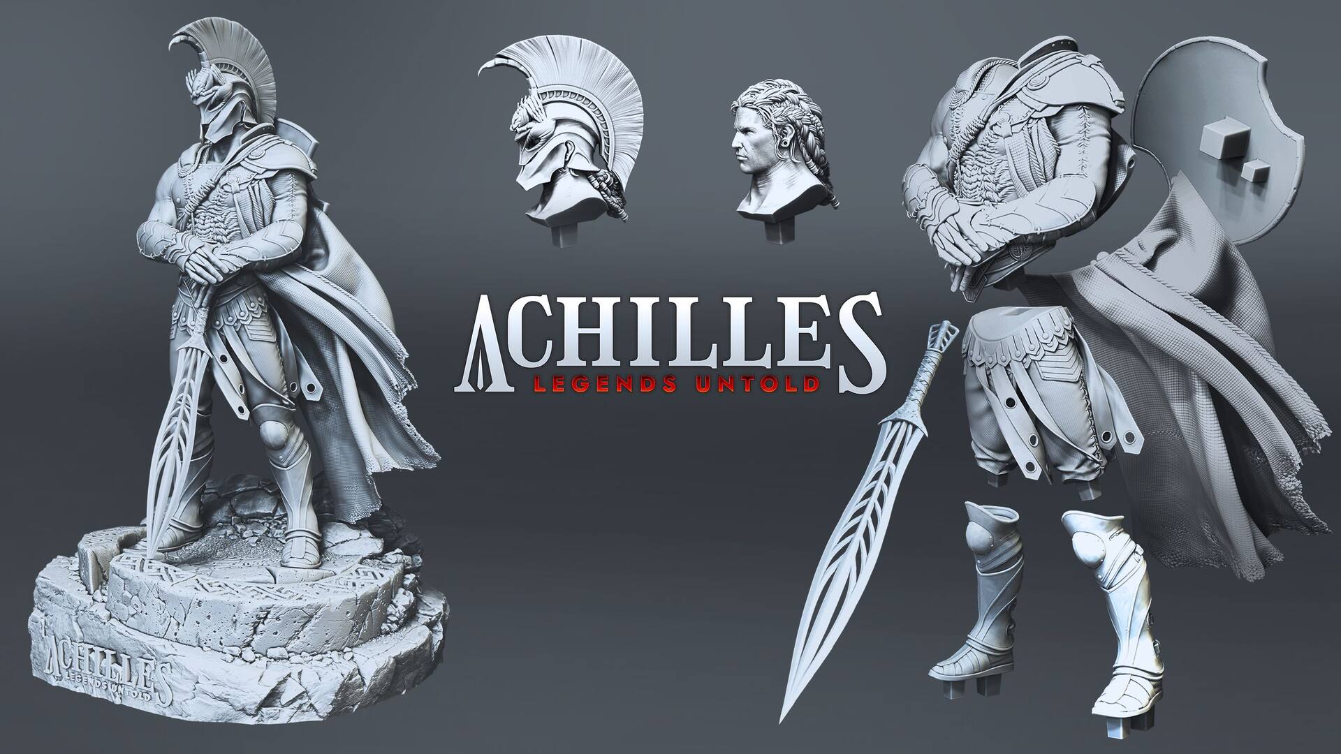 Achilles: Legends Untold - Mythic Hero 3D Figurine 2.0