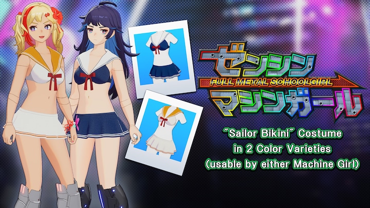 【Sailor Bikini Costume】 White Sailor Bikini Akemi