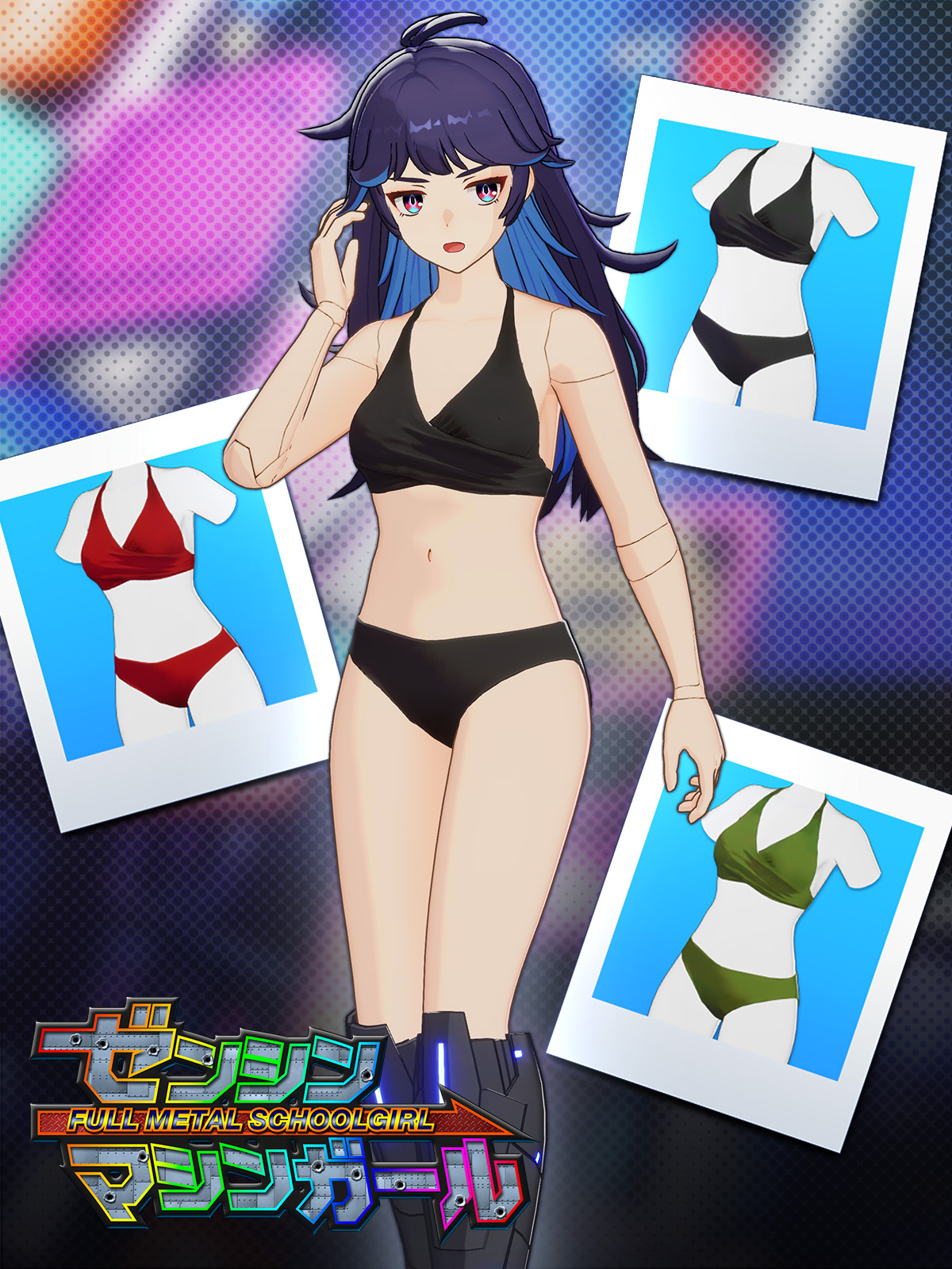 【Akemi Costume: Cool Bikini】 Red