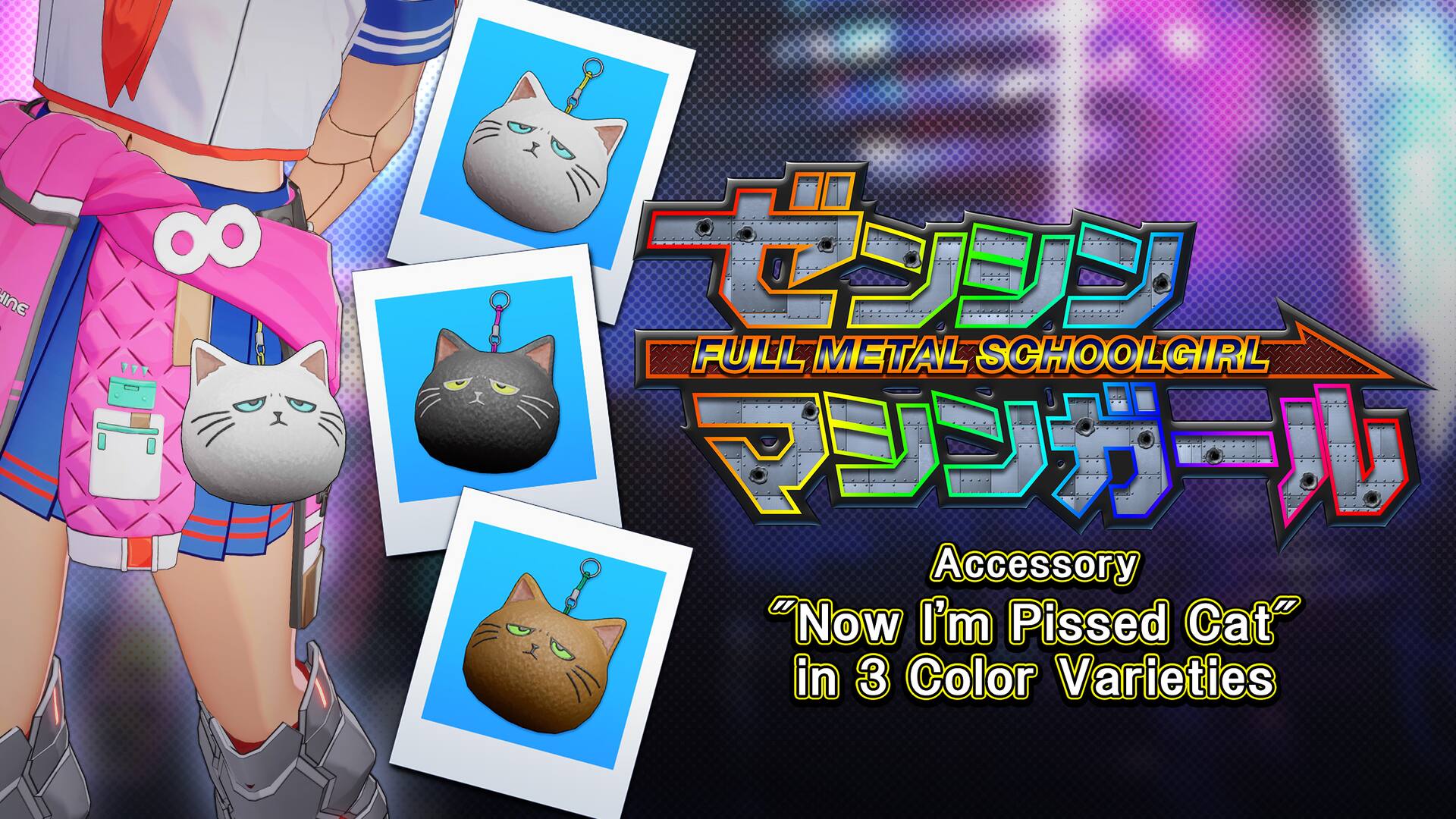 【Accessory: "Now I'm Pissed Cat"】Black Angry Cat