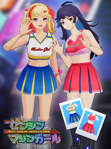 "Cheerleader" Costume in 2 Color Varieties