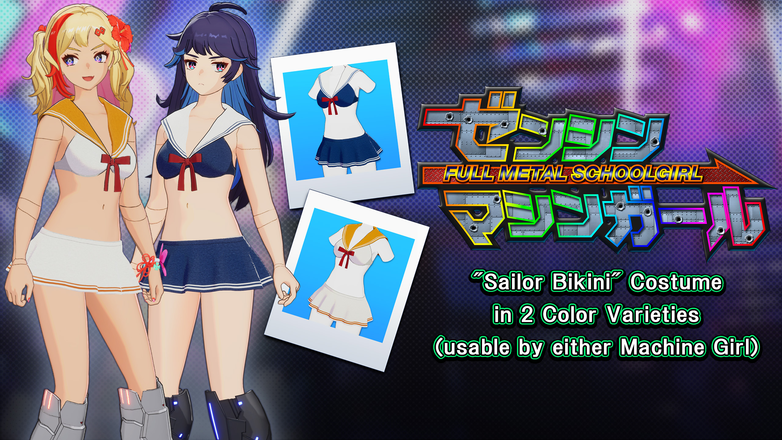 【Sailor Bikini Costume】 White Sailor Bikini Akemi