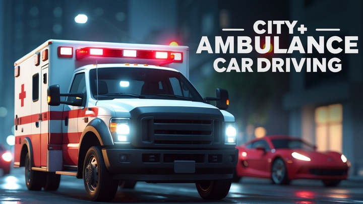 City Ambulance Car Driving