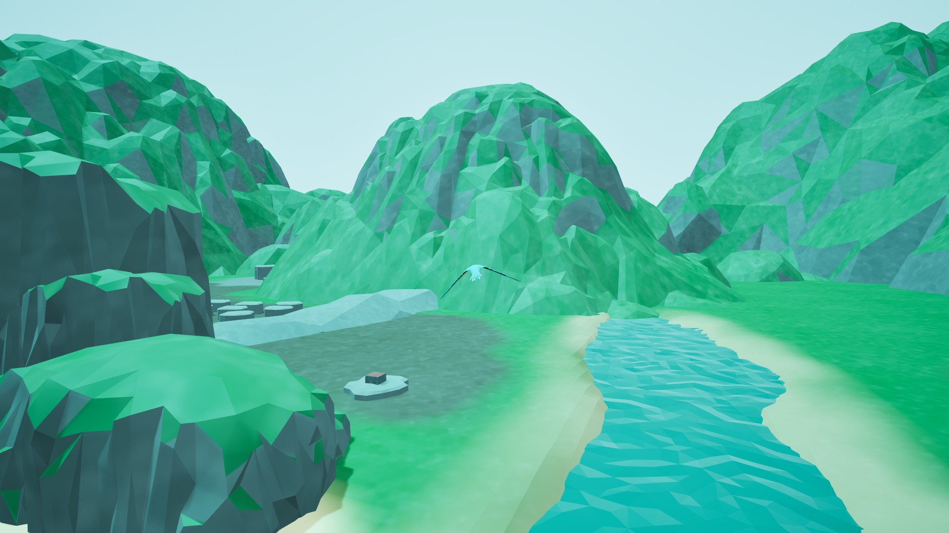 Bird Feather: Aquamarine World-18i9z